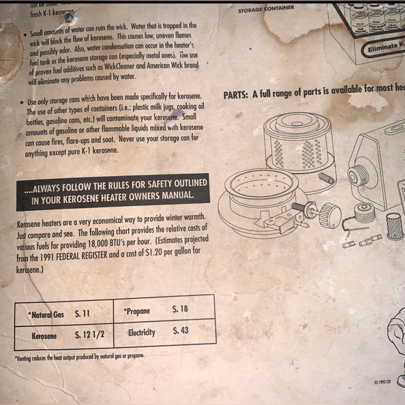 Kerosene Heater Wick #8A Cui 7.5” x 7.5” Prop or Heating Vintage - Picture 5 of 7